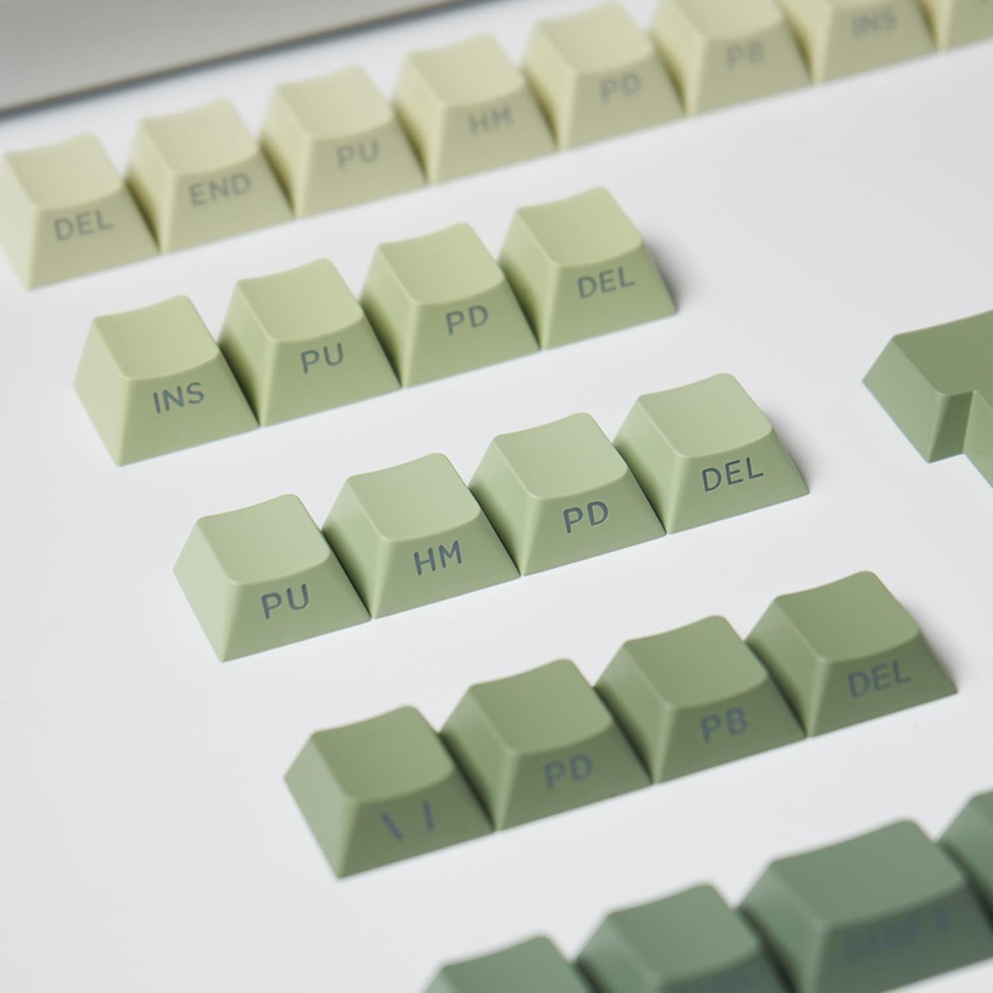 mintcaps PBT Doubleshot Keycaps 134 Keys Gradient Green Backlit OEM Profile Keycaps Side Print Shine Through Custom Keycaps Set for 60% 65% 75% 100% Cherry Gateron MX Switches Mechanical Keyboard
