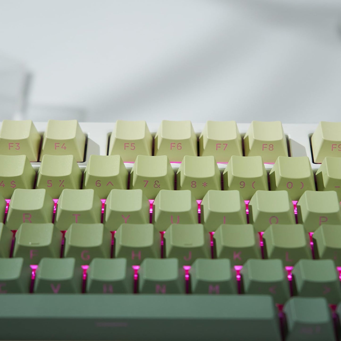 mintcaps PBT Doubleshot Keycaps 134 Keys Gradient Green Backlit OEM Profile Keycaps Side Print Shine Through Custom Keycaps Set for 60% 65% 75% 100% Cherry Gateron MX Switches Mechanical Keyboard