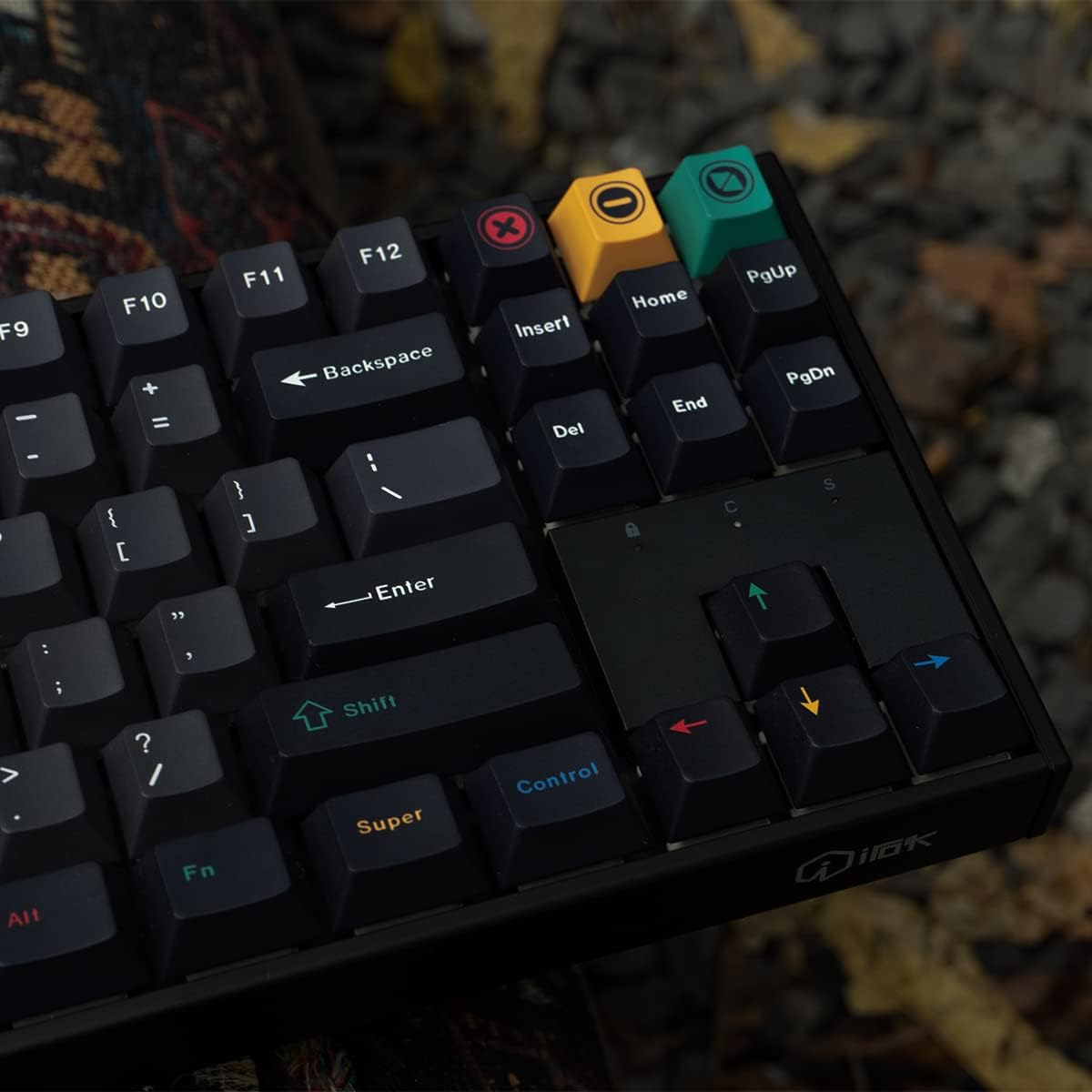 mintcaps PBT Black Gray Keycaps 153 Keys Cherry Profile Custom ISO ANSI Keyboard Keycap Set for 60% 65% 70% 75% Cherry Gateron MX Switches Mechanical Keyboards