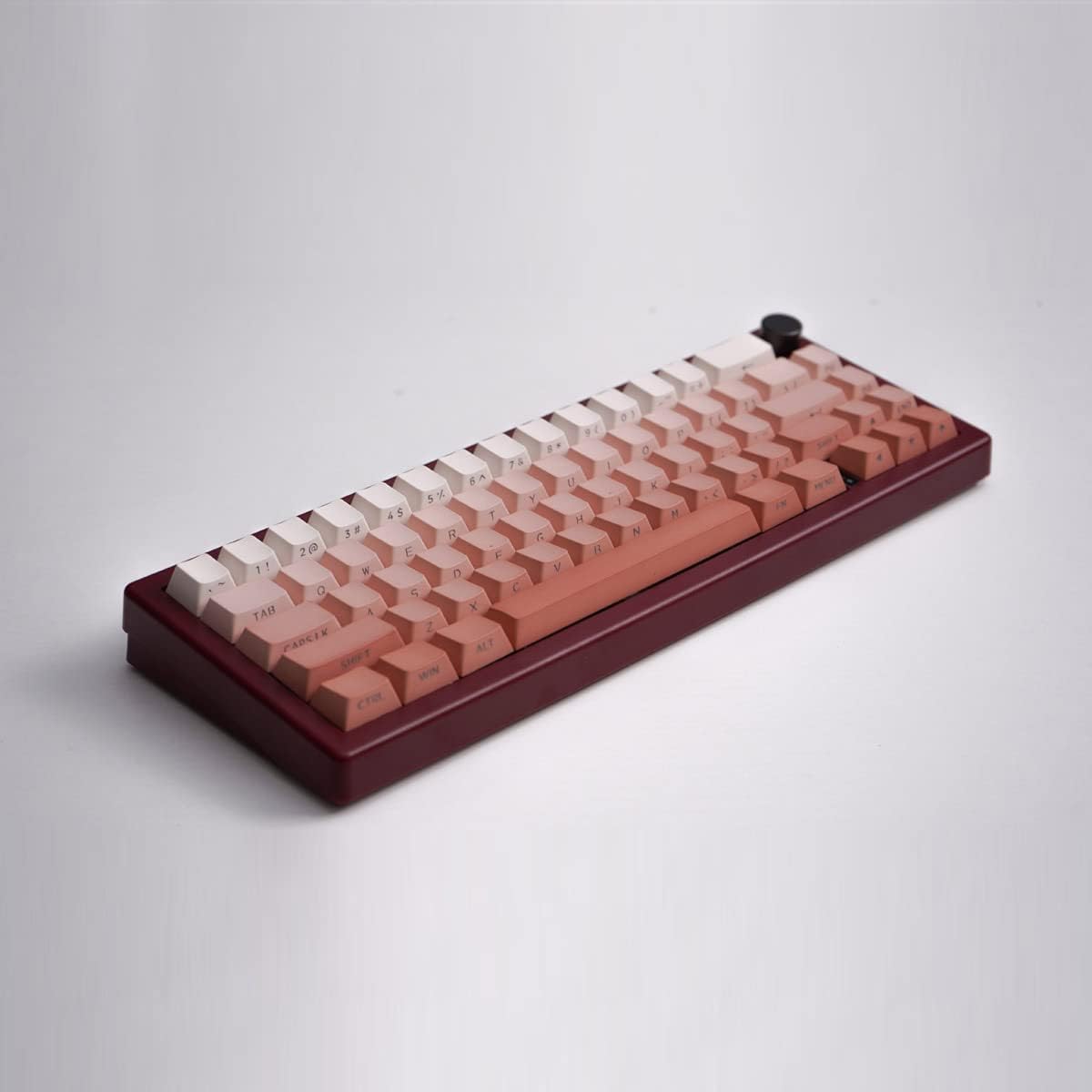 PBT Doubleshot Gradient Keycaps Set Backlit Pink Shine Through Custom OEM Profile Side Keycaps for 60% 65% 70% 75% Cherry MX Keyboard