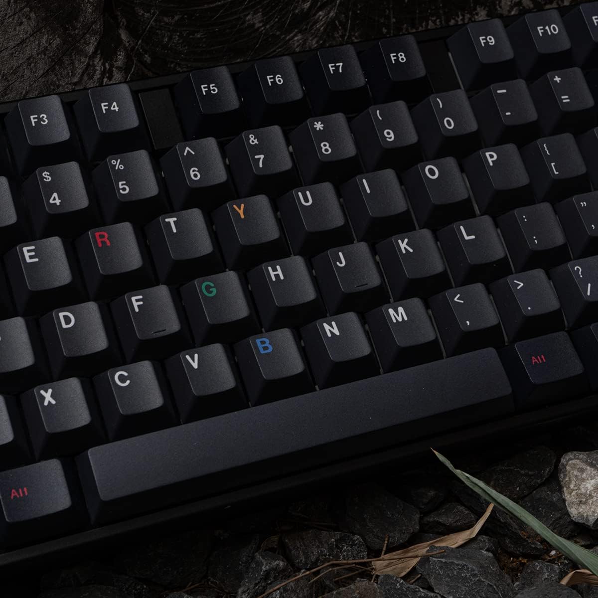 mintcaps PBT Black Gray Keycaps 153 Keys Cherry Profile Custom ISO ANSI Keyboard Keycap Set for 60% 65% 70% 75% Cherry Gateron MX Switches Mechanical Keyboards