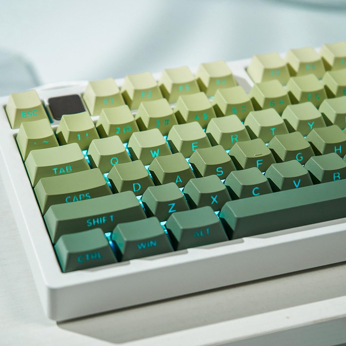 mintcaps Shine Through Keycaps -133keys PBT Doubleshot keycaps Gradient Side Print Cherry Profile Keycap Set for 60% 65% 75% 100% Cherry Gateron MX Switches Mechanical Keyboard