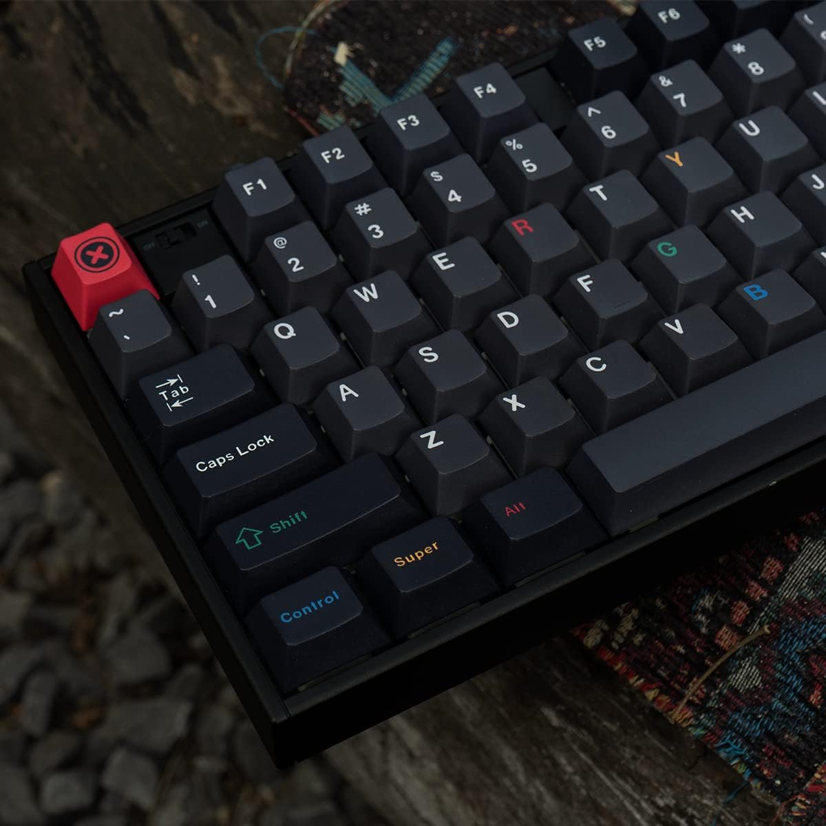 mintcaps PBT Black Gray Keycaps 153 Keys Cherry Profile Custom ISO ANSI Keyboard Keycap Set for 60% 65% 70% 75% Cherry Gateron MX Switches Mechanical Keyboards