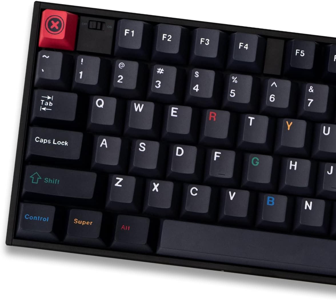 mintcaps PBT Black Gray Keycaps 153 Keys Cherry Profile Custom ISO ANSI Keyboard Keycap Set for 60% 65% 70% 75% Cherry Gateron MX Switches Mechanical Keyboards