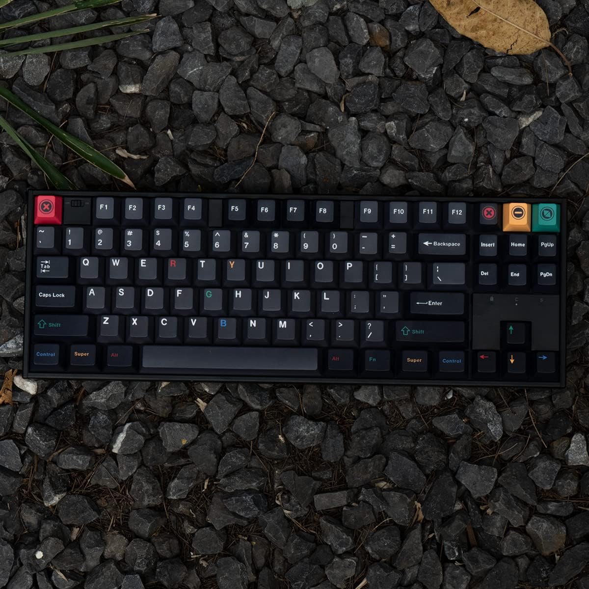 mintcaps PBT Black Gray Keycaps 153 Keys Cherry Profile Custom ISO ANSI Keyboard Keycap Set for 60% 65% 70% 75% Cherry Gateron MX Switches Mechanical Keyboards